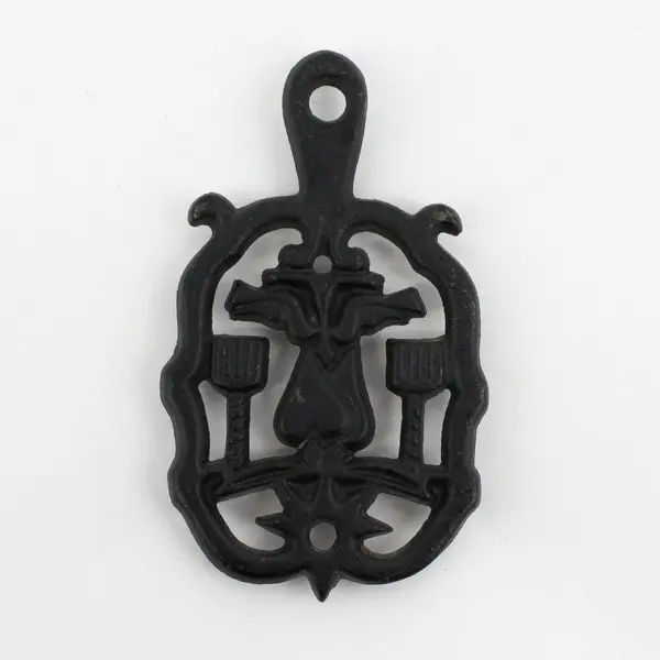 Vintage Dumb Dutch Cast Iron Folk Art Trivet 5"