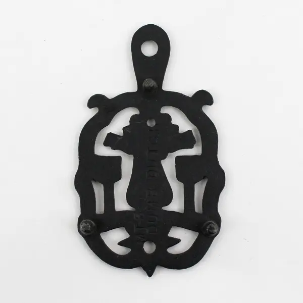 Vintage Dumb Dutch Cast Iron Folk Art Trivet 5"