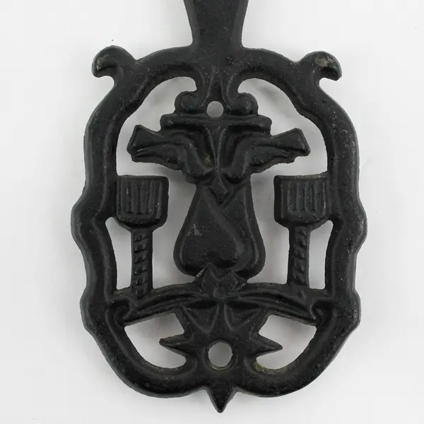 Vintage Dumb Dutch Cast Iron Folk Art Trivet 5"