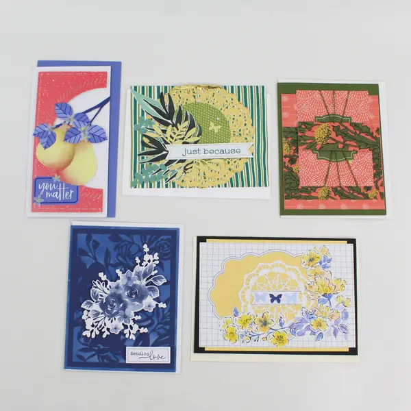 Lot of 14 Handmade Nature-Themed Die-Cut Notecards with Envelopes