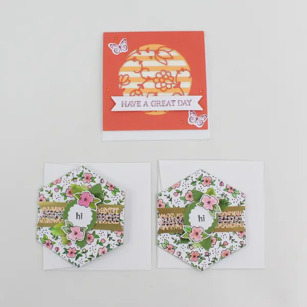 Lot of 14 Handmade Nature-Themed Die-Cut Notecards with Envelopes