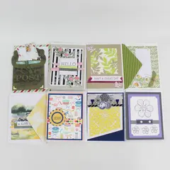 Lot of 10 Charming Unique Handmade Die-Cut Notecards with Envelopes
