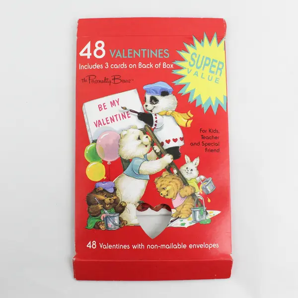 Set of 40 Grand Award Paper Magic Group Personality Bears Valentines Cards