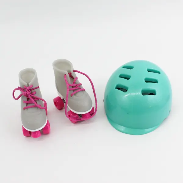 6 Pc Lot Our Generation 18" Doll Roller Skating Outfit and Accessories