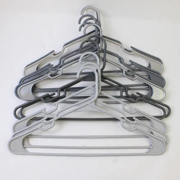 Mixed Lot of 11 Gray Plastic Pants Rod Clothes Hangers