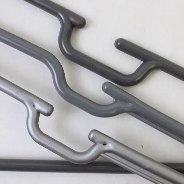 Mixed Lot of 11 Gray Plastic Pants Rod Clothes Hangers