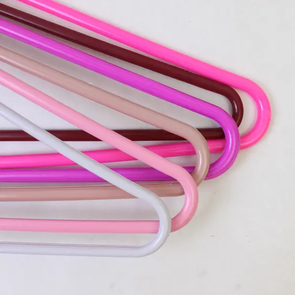 Mixed Lot of 10 Pink Plastic Pants Rod Clothes Hangers