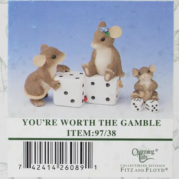 Charming Tails You're Worth the Gamble Fitz & Floyd  97/38 Exclusive