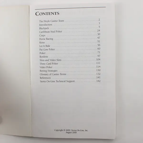 Hoyle Casino Book Over 350 Vegas Style Game Variations By Sierra Attractions Y2K