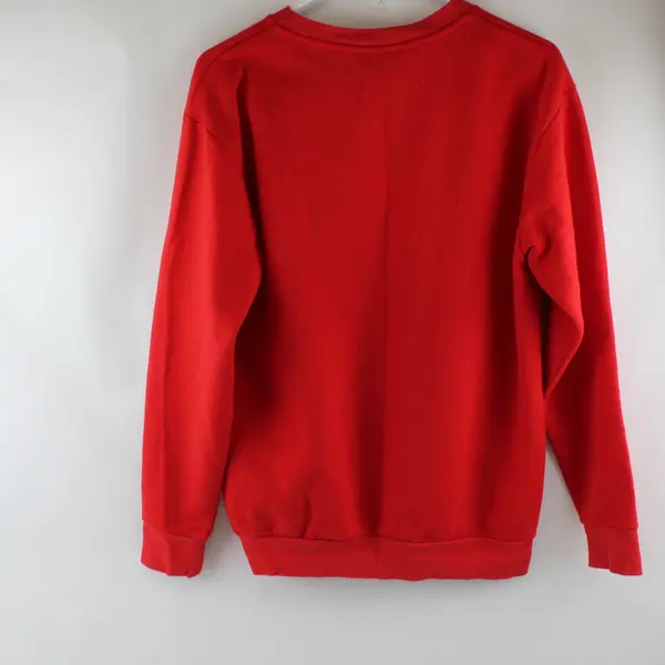 Topshop Women's S Red Fleece Lined Long Sleeve Oversized Pullover Sweater