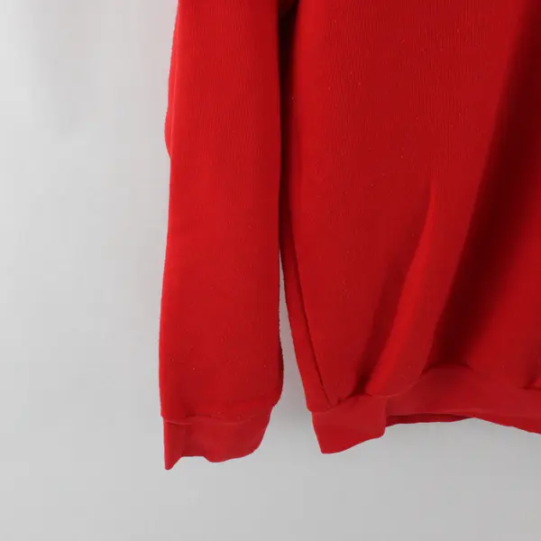 Topshop Women's S Red Fleece Lined Long Sleeve Oversized Pullover Sweater