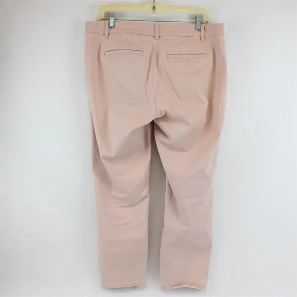 LOFT Ann Taylor Women's 12P The Perfect Straight Blush Pink Mid-Rise Chino Pants