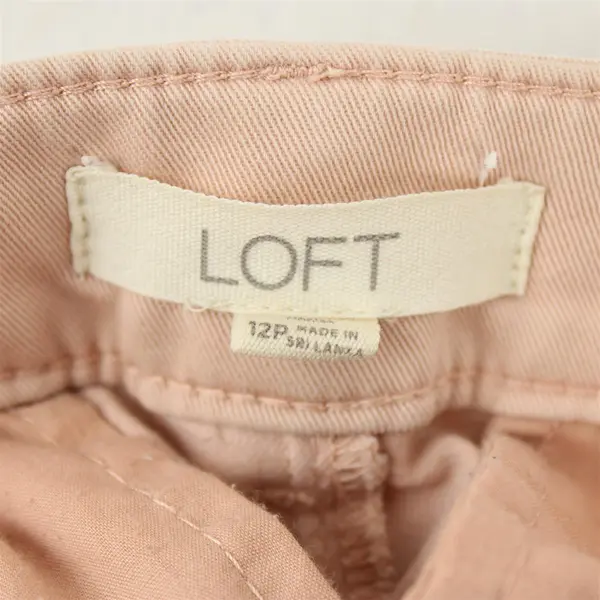 LOFT Ann Taylor Women's 12P The Perfect Straight Blush Pink Mid-Rise Chino Pants