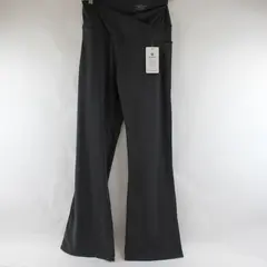 NWT DLOODA Women's XL Gray Pocket Crossover Waist Flare Leg Yoga Pants