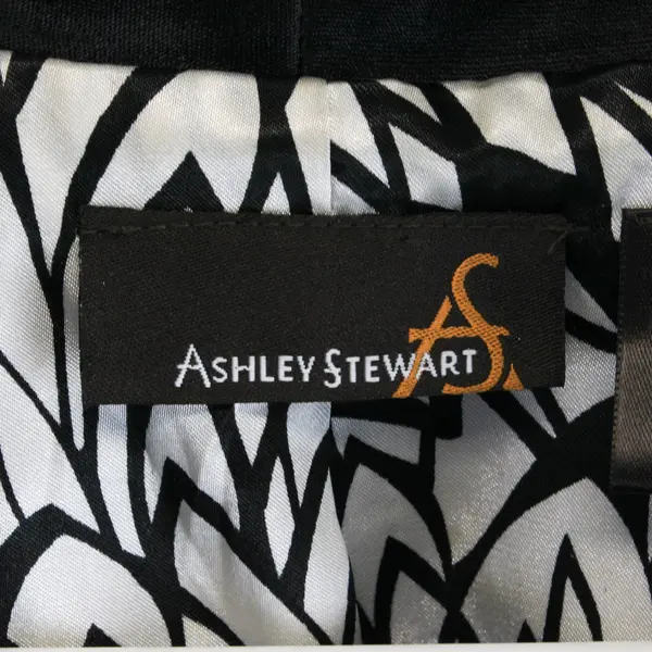 Ashley Stewart Women's 16 Shiny Black Flare Long Sleeve Lined Blazer Jacket