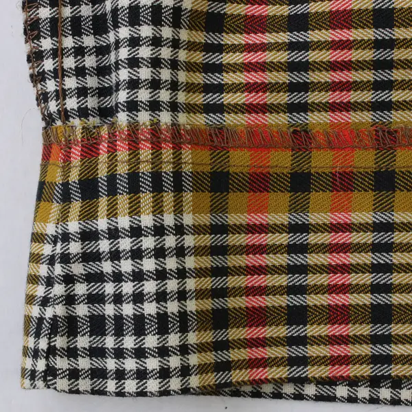 Unbranded Women's S Multicolor Plaid Zip/Button Closure Pencil Skirt
