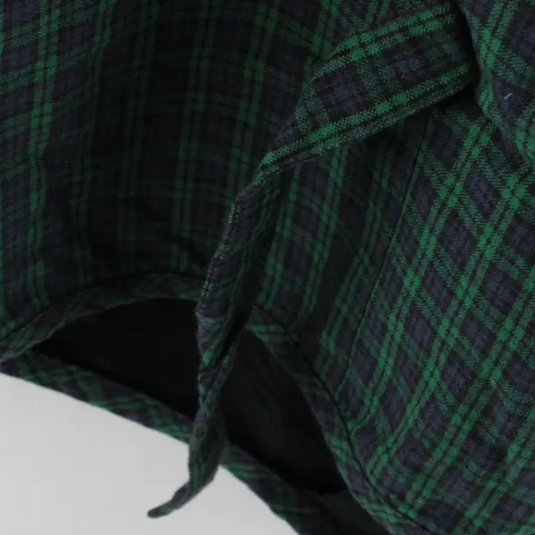 Vintage Basic Editions Women's L Green/Black Plaid 100% Cotton Christmas Vest