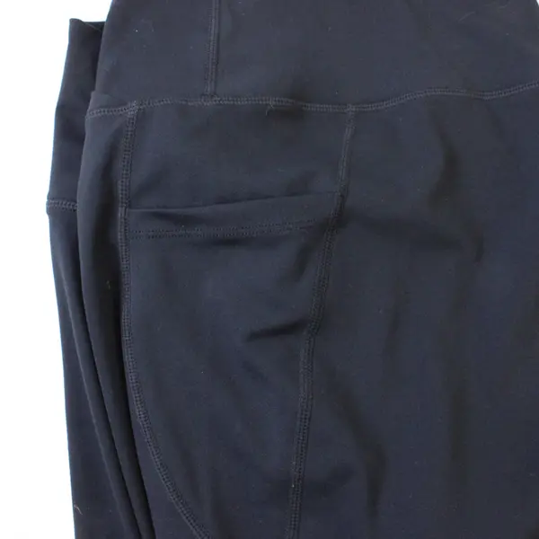 DLOODA Women's XL Black Wide Leg Crisscross Waist Pocketed Yoga Pants