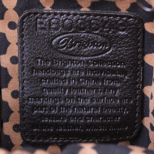 Brighton Parker Tan Pebbled Leather Convertible Handbag w/Silver Hardware