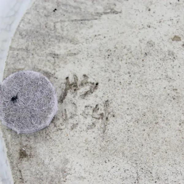 Vintage Open Oval Ceramic Serving Dish w/Basket Weave Rim Grapes Design, #C33