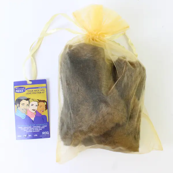 NWT Nekz Unisex Adult S/M Brown Faux Fur Collar - Scarf Alternative 5"Wx20"L