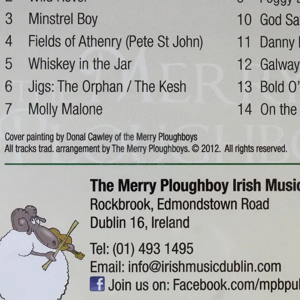 The Merry Ploughboy Traditional Irish Music CD 2012
