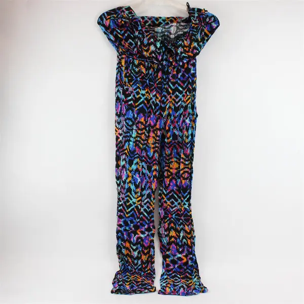 MYTH Women's L Multicolor Geometric Pattern Strapless Jumpsuit - Made in USA