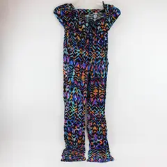 MYTH Women's L Multicolor Geometric Pattern Strapless Jumpsuit - Made in USA