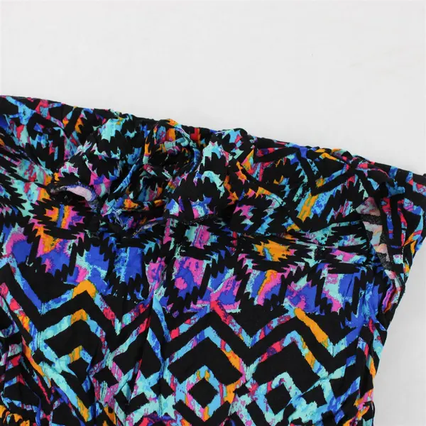 MYTH Women's L Multicolor Geometric Pattern Strapless Jumpsuit - Made in USA