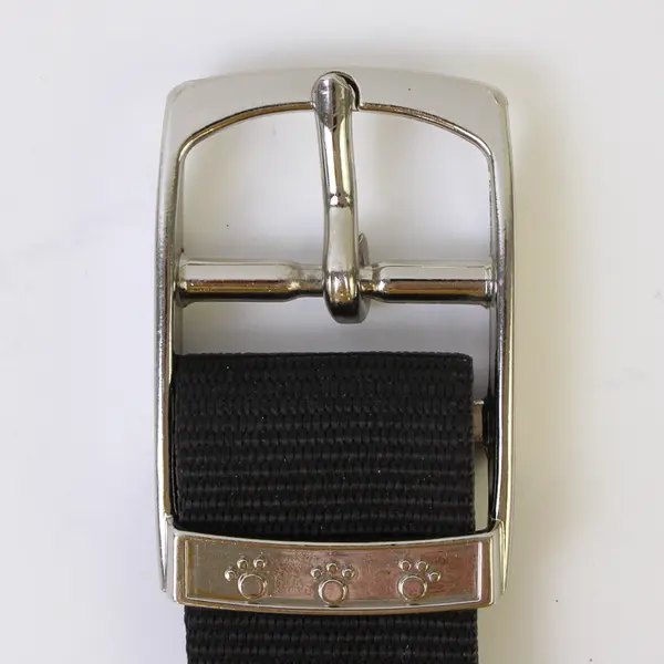 Unbranded Thick Metal Buckle Black Nylon Adjustable Dog Collar - 1.5"Wx18"L