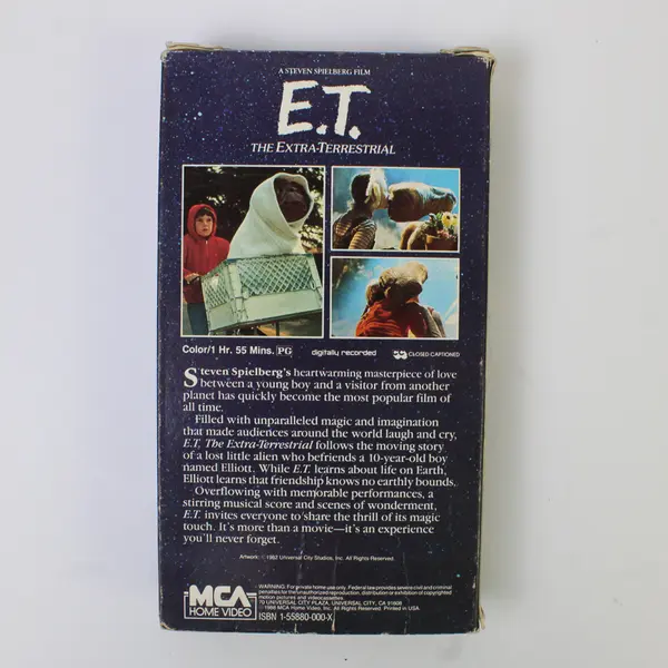 E.T. The Extra-Terrestrial VHS 1982, Spielberg