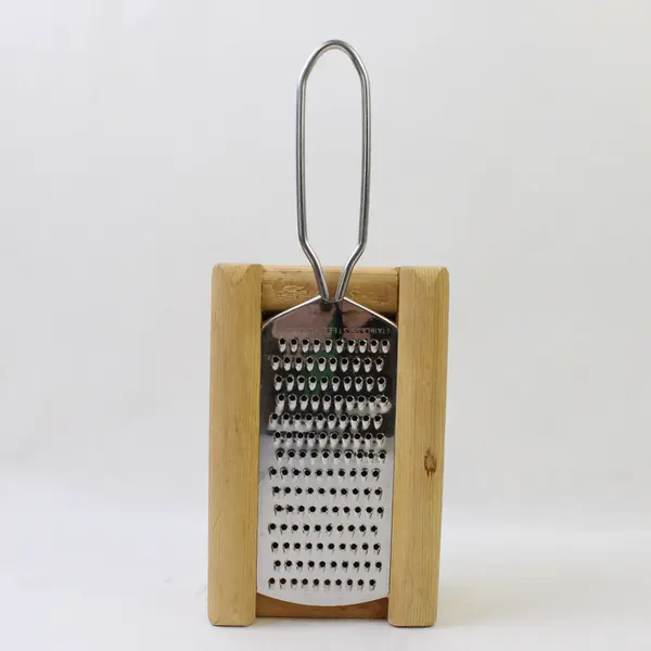 Unbranded Stainless Steel Cheese Grater with Wooden Box