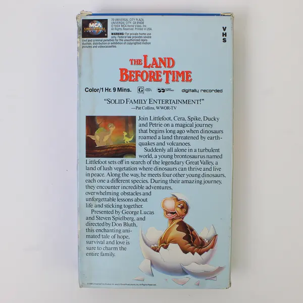 The Land Before Time VHS Movie 1994, Lucas/Spielberg