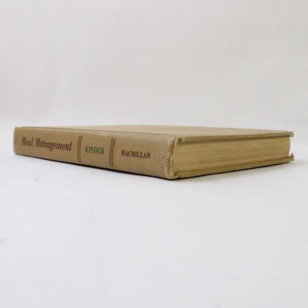 Vintage 1960 Meal Management by Faye Kinder 5th Printing Hardcover Good