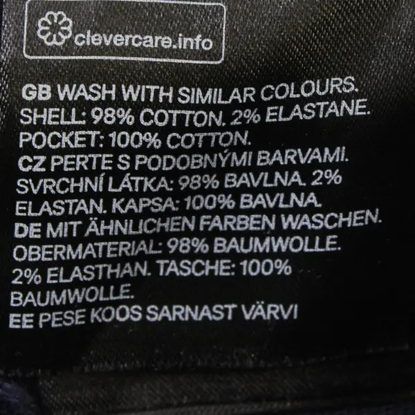 H&M Women's 6 Navy Blue Denim Stretch Cotton Blend Cuffed Shorts 2" Inseam