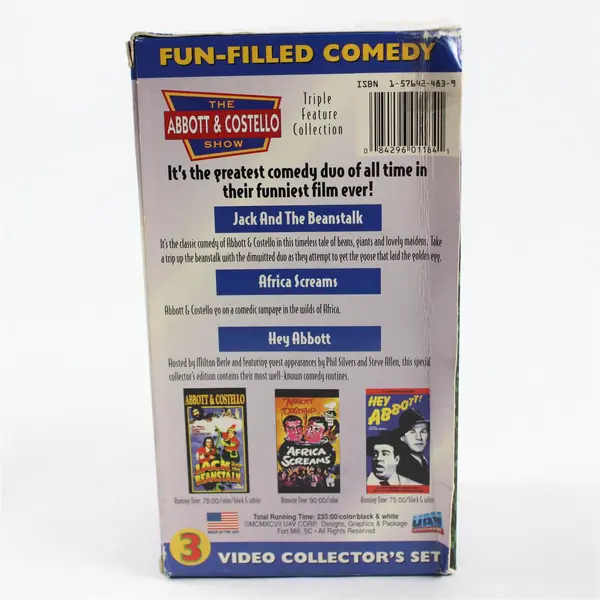 The Abbott & Costello Show Triple Feature Collection VHS Collector's Set, 1997