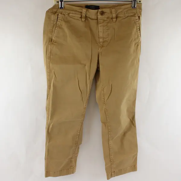 J.Crew Women's 26 Petite Honey Brown Chino Straight-Leg Pants