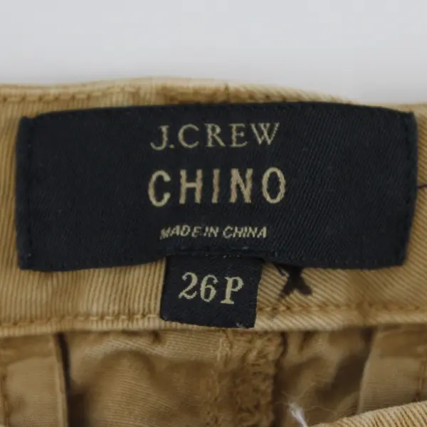 J.Crew Women's 26 Petite Honey Brown Chino Straight-Leg Pants