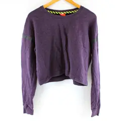 Nike Women's M Purple Sportswear Track & Field Oversized Crop Pullover Sweater 