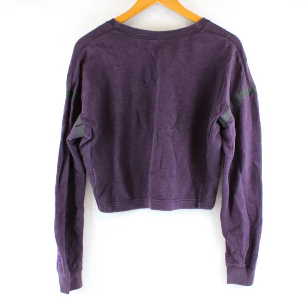 Nike Women's M Purple Sportswear Track & Field Oversized Crop Pullover Sweater 