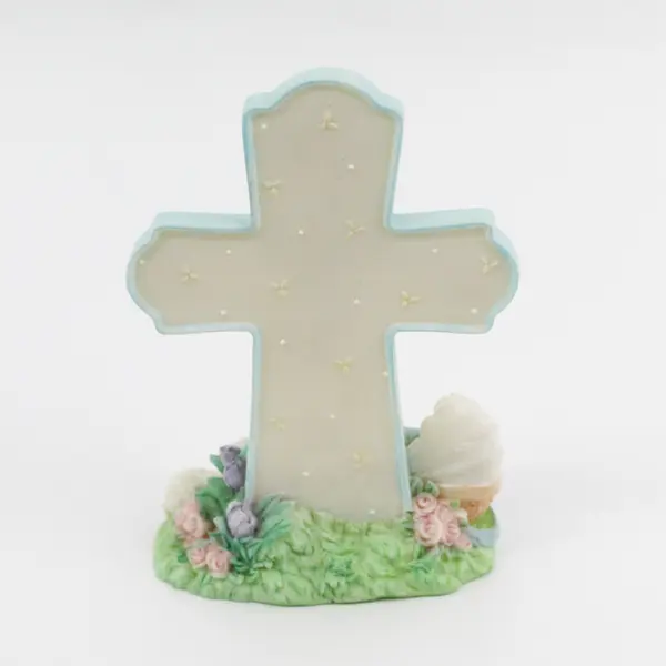2000 Enesco Cross Jesus Loves Me Just As I Am Baby with Lamb