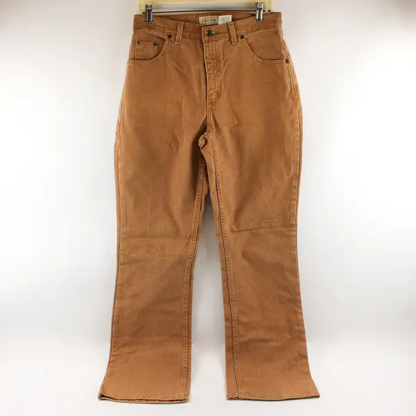 St Johns Bay Women’s 10 (32x34) Honey Brown High Rise Flared Leg Denim Jeans