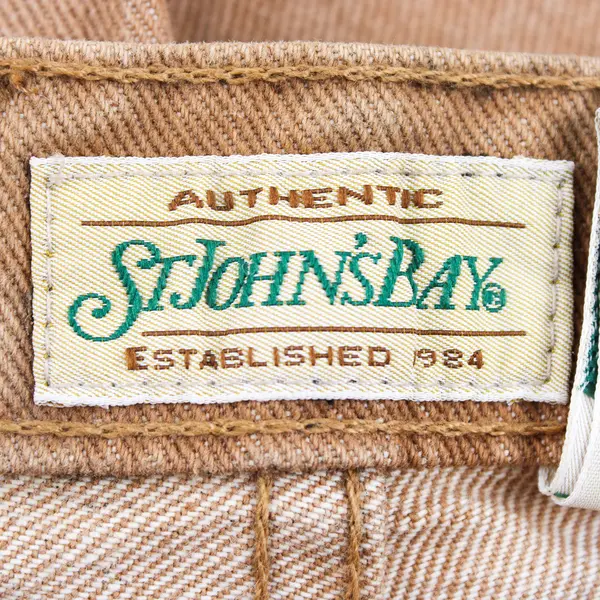 St Johns Bay Women’s 10 (32x34) Honey Brown High Rise Flared Leg Denim Jeans