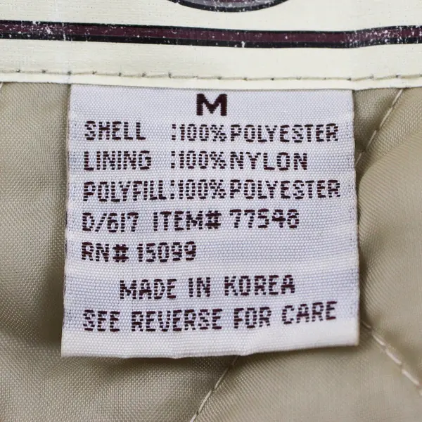 Vtg Middlebrook Park Women's M Tan Quilted Faux Fur Collar & Cuffs Coat