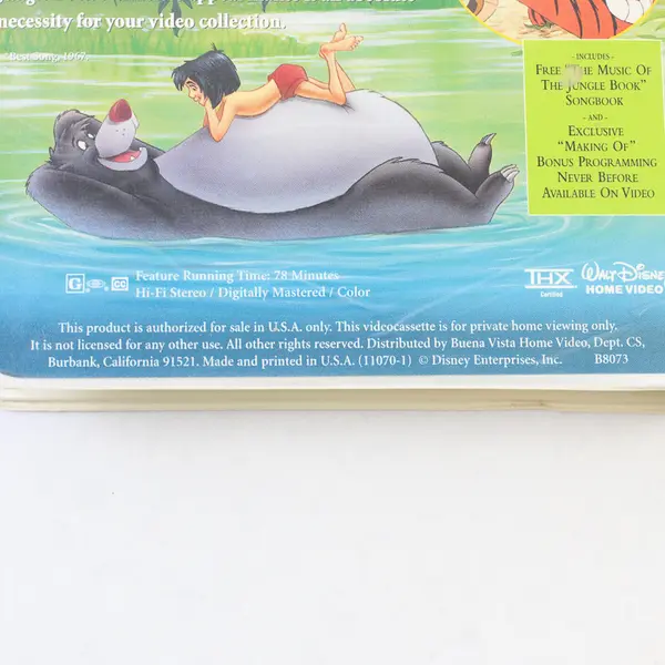 The Jungle Book VHS, 1997, 30th Anniversary Limited Edition