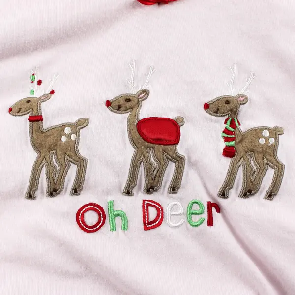 Secret Treasures Women's L/XL Pink Graphic Cotton Blend "Oh Deer" Nightgown