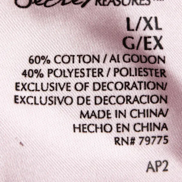 Secret Treasures Women's L/XL Pink Graphic Cotton Blend "Oh Deer" Nightgown