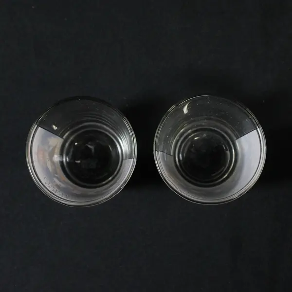  Lot Of 2 Unbranded Matching "Oregon Lighthouses" Print Shot Glasses 2.5" Tall