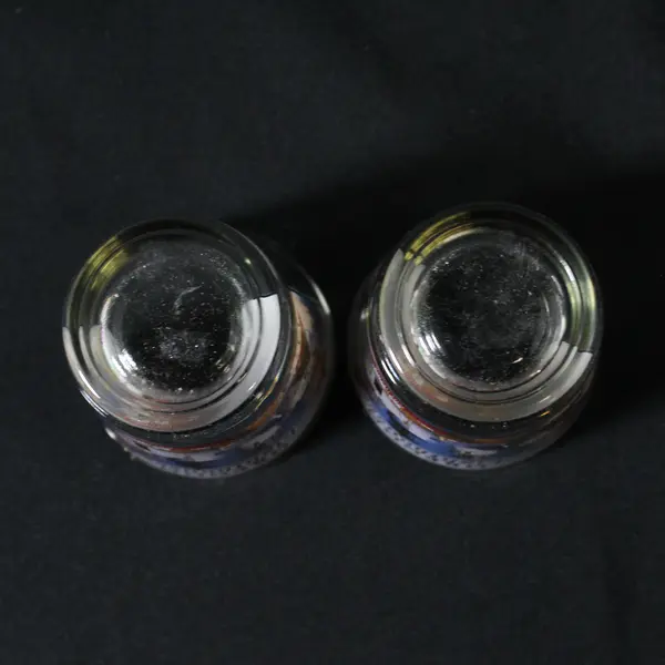  Lot Of 2 Unbranded Matching "Oregon Lighthouses" Print Shot Glasses 2.5" Tall