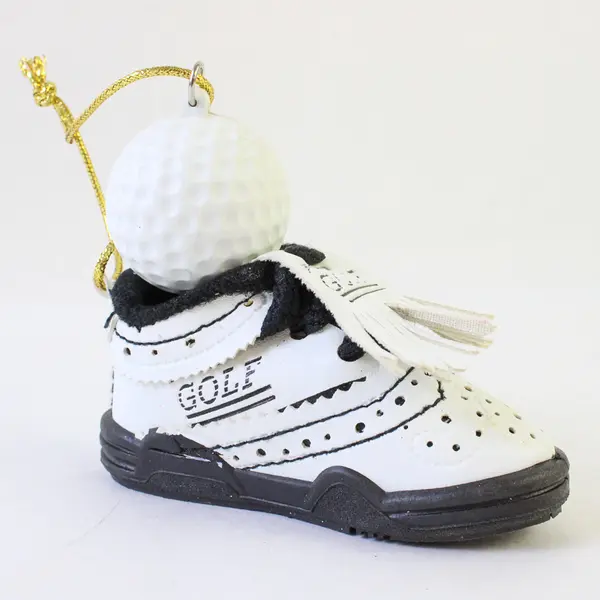 Lot of 5 Vintage Golf Shoe & Ball Christmas Ornaments - Collectible